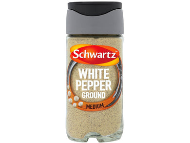 Schwartz White Pepper Ground Medium 34g Meats & Eats
