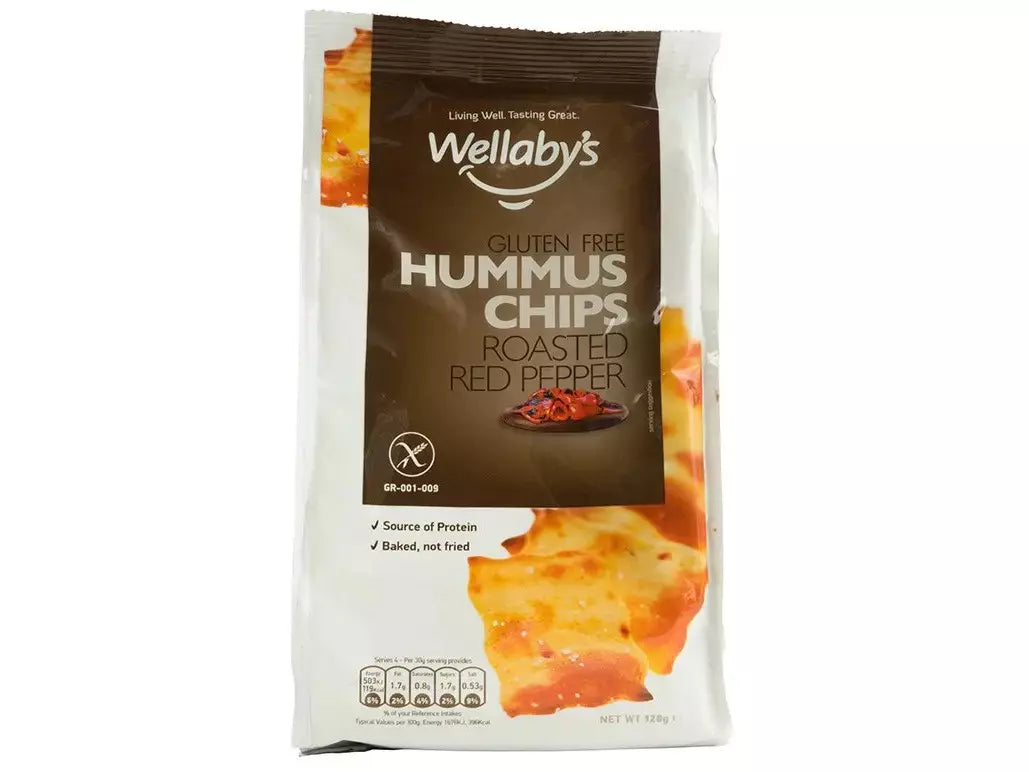 Hummus Red Pepper Chips - Wellaby's 120g