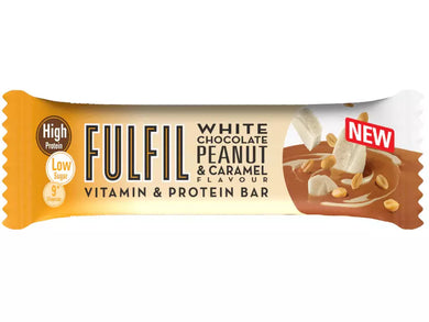 Fulfil Nutrition Vitamin & Protein Bar White Chocolate Peanut & Caramel 55g Meats & Eats