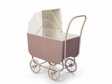 Load image into Gallery viewer, Doll Pram - Retro Rattan Rose Pink - Meats And Eats
