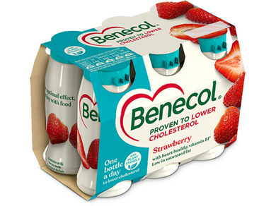 Benecol Strawberry Yogurt Drink 6x67.5g Meats & Eats