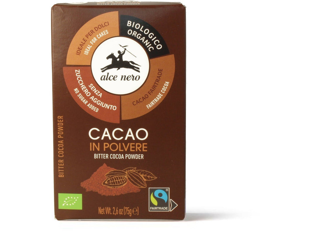 Alce Nero Organic Bitter Cocoa Powder 75g Meats & Eats