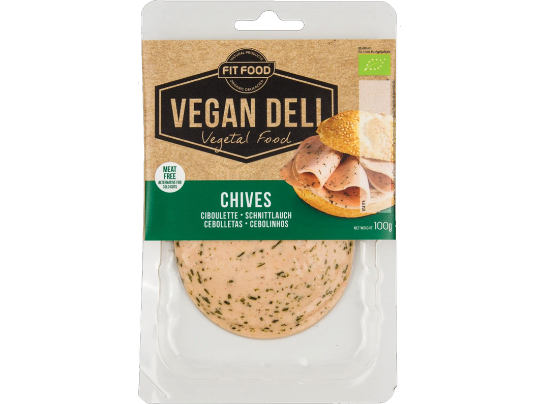 Vegan Deli Organic Sausage Slices with chives 100g