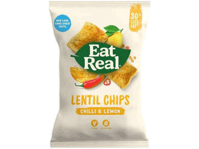 Eat Real Lentil Chips Chilli & Lemon 40g Meats & Eats