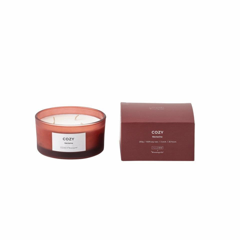 COZY - Nectarine Scented Candle, Natural wax Meats & Eats