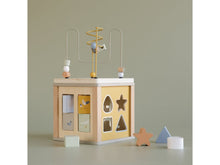 Load image into Gallery viewer, Wooden Activity Cube Little Goose Meats &amp; Eats
