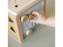 Load image into Gallery viewer, Wooden Activity Cube Little Goose Meats &amp; Eats
