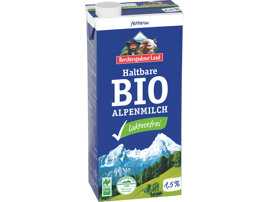 Organic UHT milk, 1,5% fat, Lactose Free 1L