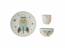 Load image into Gallery viewer, Space Tableware, Blue, Stoneware Meats &amp; Eats
