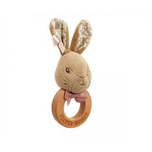 Load image into Gallery viewer, Flopsy Wooden Ring Rattle
