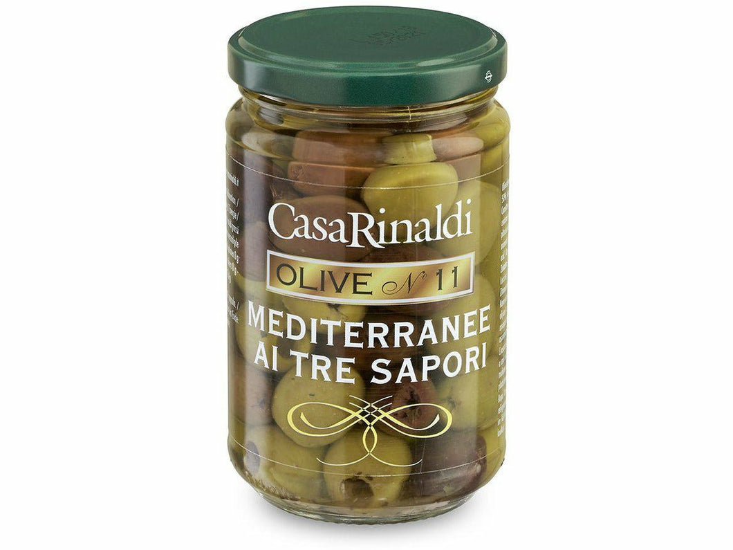 Mediterranee Pitted Olives in Three-Colours 270gr
