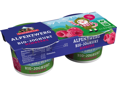 Organic raspberry -yogurt for kids, 2x 100 - Meats And Eats