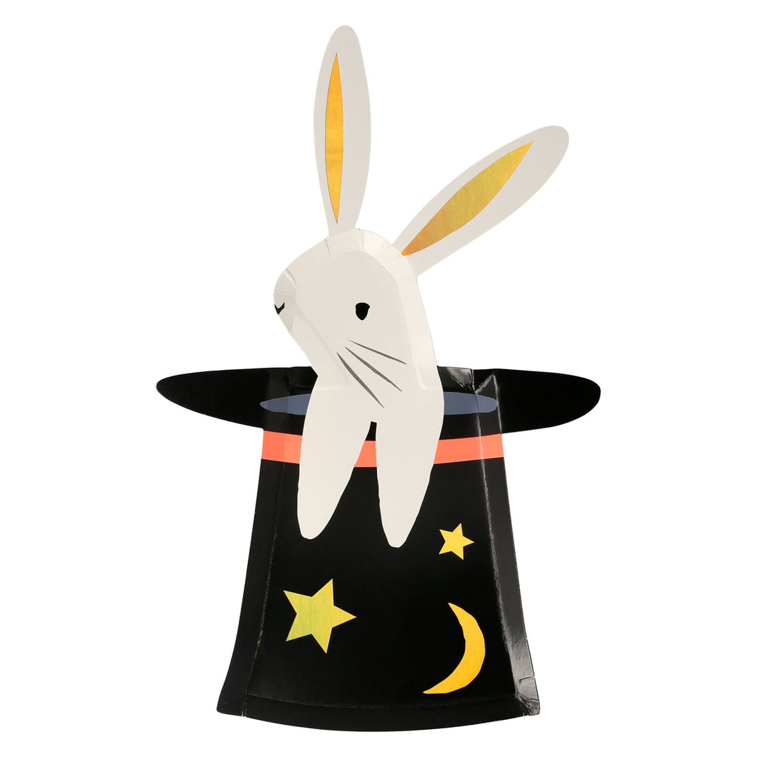 Meri Meri - Bunny In Hat Shaped Plates x8