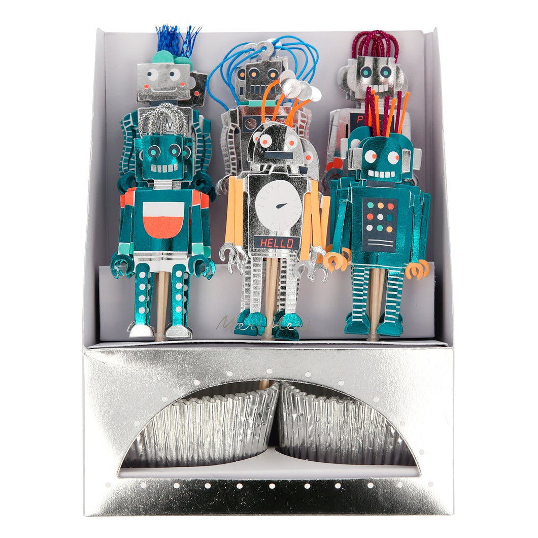 Robot Cupcake Kit (x 24 toppers)