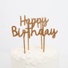 Load image into Gallery viewer, Meri Meri Happy Birthday Acrylic Toppers x2
