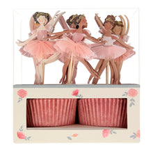 Load image into Gallery viewer, Meri Meri Ballerina Cupcake Kit, x24 toppers

