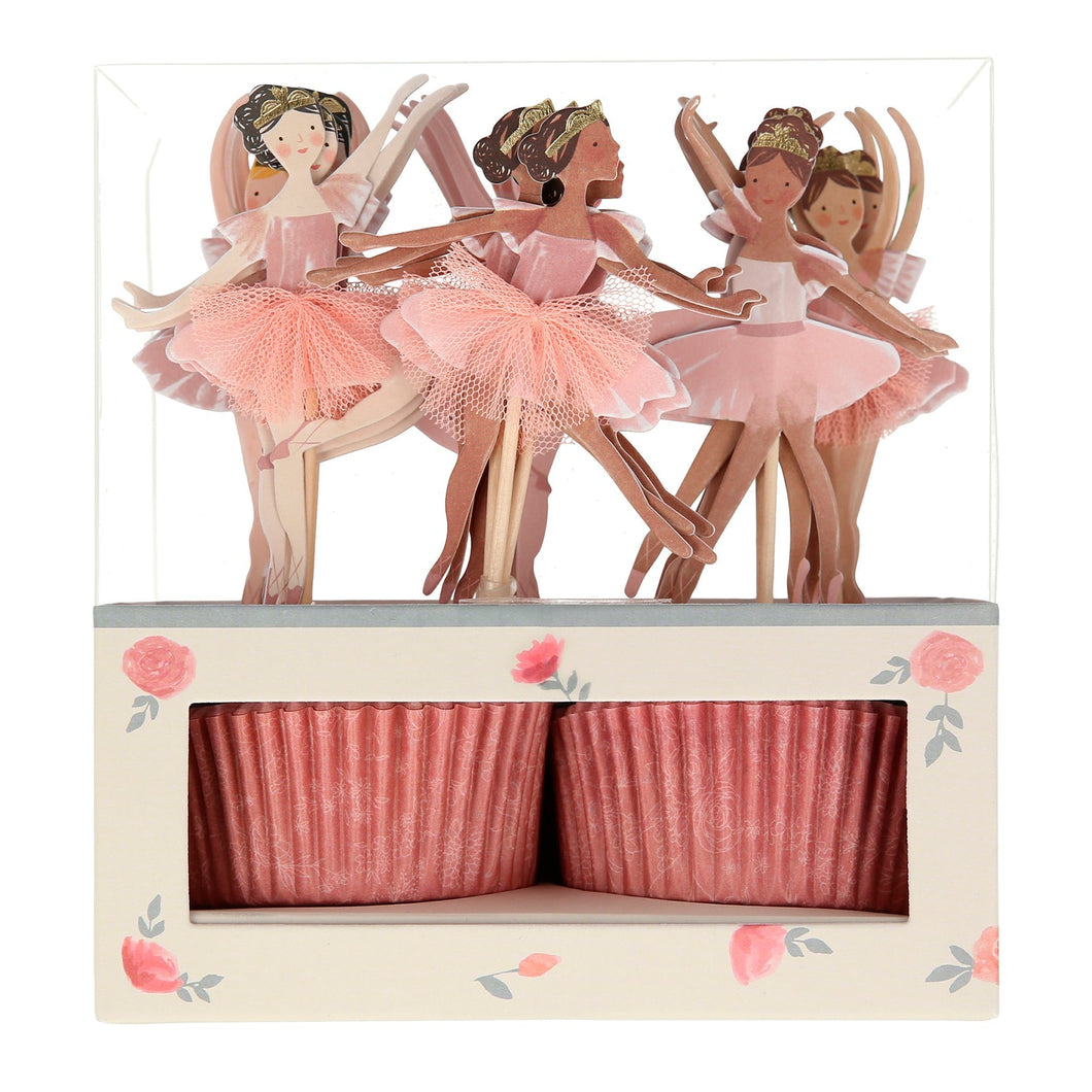 Meri Meri Ballerina Cupcake Kit, X 24 Toppers