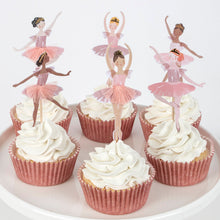 Load image into Gallery viewer, Meri Meri Ballerina Cupcake Kit, X 24 Toppers
