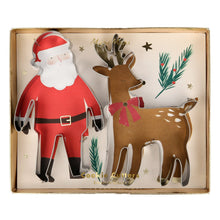 Load image into Gallery viewer, Santa &amp; Reindeer Christmas Cookie Cutters (x 2) Meats &amp; Eats
