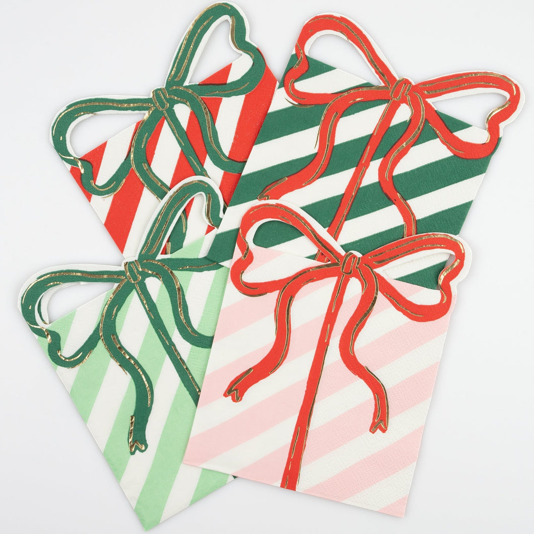 Present With Bow Napkins (x 16) Meats & Eats