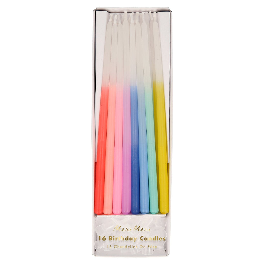 Meri Meri Rainbow Dipped Tapered Candles, x16