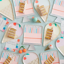 Load image into Gallery viewer, Meri Meri Birthday Cake Plates, x8
