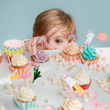 Load image into Gallery viewer, Meri Meri I Believe In Unicorns Cupcake Kit, 24 Toppers
