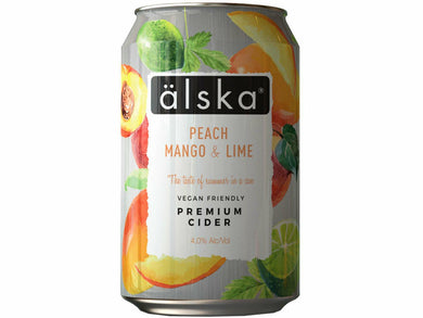 Alska Peach, Mango & Lime Premium Cider 330ml Meats & Eats