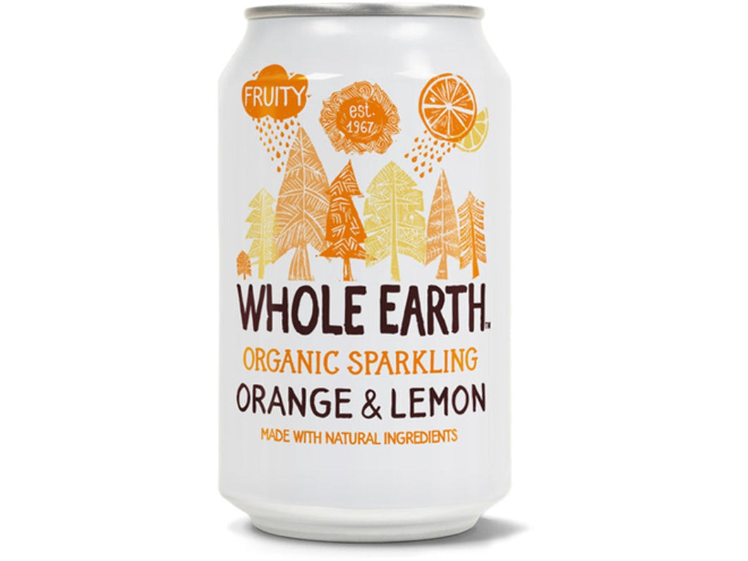 Whole Earth Organic Sparkling Orange & Lemon Drink 330ml Meats & Eats